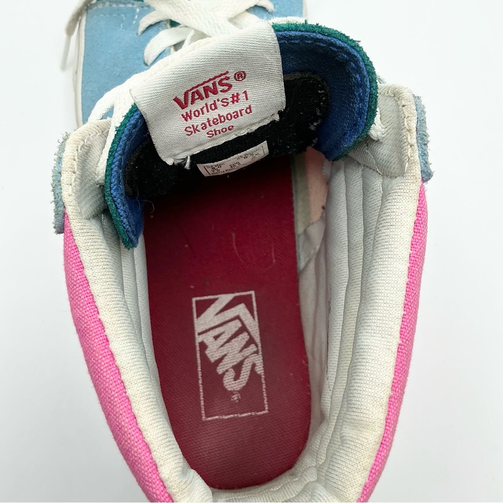 Vans Off The Wall SK8 Colorblock Multicolor suede/canvas hightops M8/WM9.5 SR1 - Picture 10 of 10